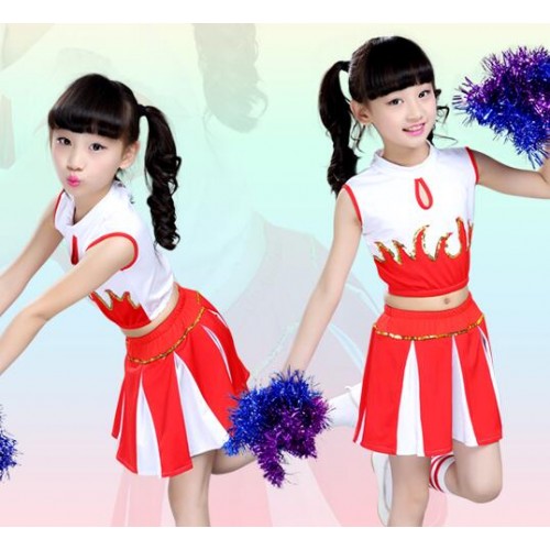 boys girls jazz dance costumes Kids children cheerleader performance school competition costumes soccer sports exercises outfits